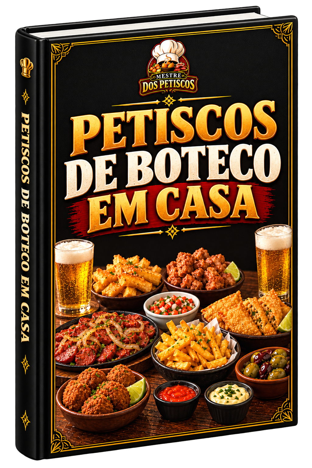 E-book Petiscos de Boteco em Casa, produto principal do treinamento
